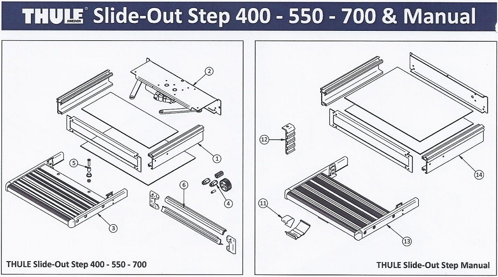 Thule Slide-Out Step Manual 400 kihúzható lépcső - Karaván C