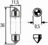 Hella 12V C5W Longlife szofita izzó