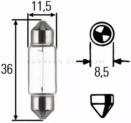 Hella 12V C5W Longlife szofita izzó