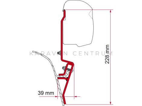 Fiamma F45 adapter VW T3 - 98655-035 Fiamma F45 adapter VW T3 - 98655-035
