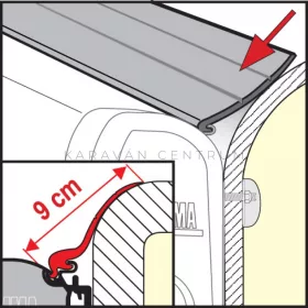 Fiamma Rain Guard F45 tömítőgumi, L - 90 mm