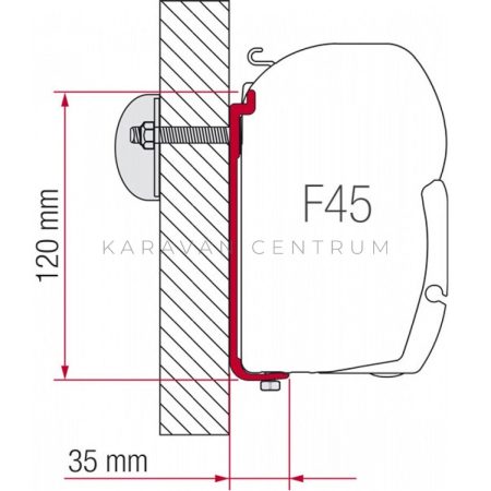 Fiamma F45 Kit AS 120 adapterszett