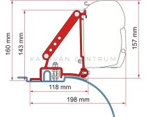 Fiamma F45 adapter - Ducato, Jumper, Boxer H2, 1994-2006