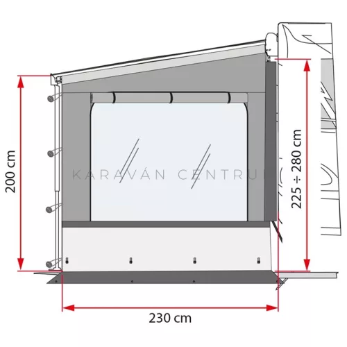 Fiamma Side W Pro Shade F45/F80 oldalfal, bal oldali