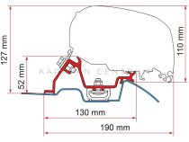   Fiamma F80/F65 adapter - Sprinter, Crafter Roof Rail, 2006-tól