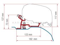   Fiamma F80/F65 adapter - Ducato, Jumper, Boxer 2006- L2-L3 H2, ezüst