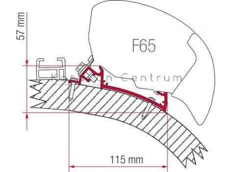 Fiamma F65/F80 adapter - Carthago Chic 450 cm