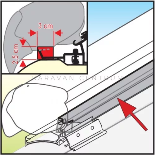 Fiamma Rain Guard F80/F65 tömítőgumi, 450 cm