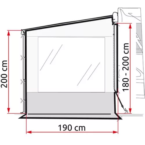 Fiamma Side W Pro F45 VW T5 oldalfal