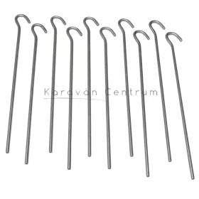 Acél sátorcövek ø 4 mm, 22 cm, 10 db