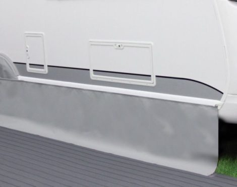 Hindermann Premium 4 évszakos lakókocsi szoknya, világosszürke, 400 x 50 cm