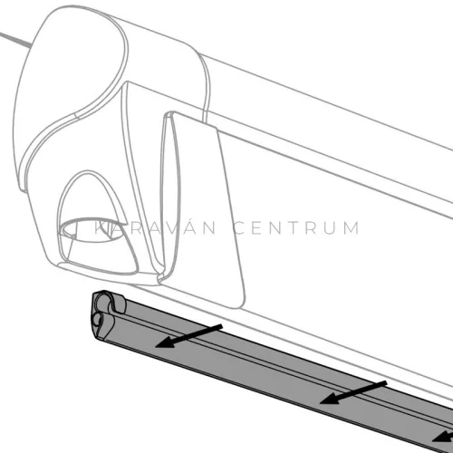Thule QuickFit & EasyLink szerelősín oldalfali előtetőkhöz, antracit