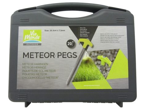 Via Mondo Meteor edzett acél sátorcövek 20 cm, 20 db