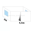 Zebo Enjoy pavilon oldalfal szett, 4,5 x 3 m