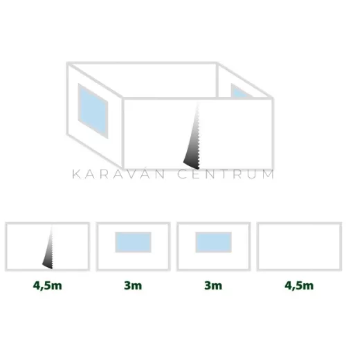 Zebo Enjoy pavilon oldalfal szett, 4,5 x 3 m