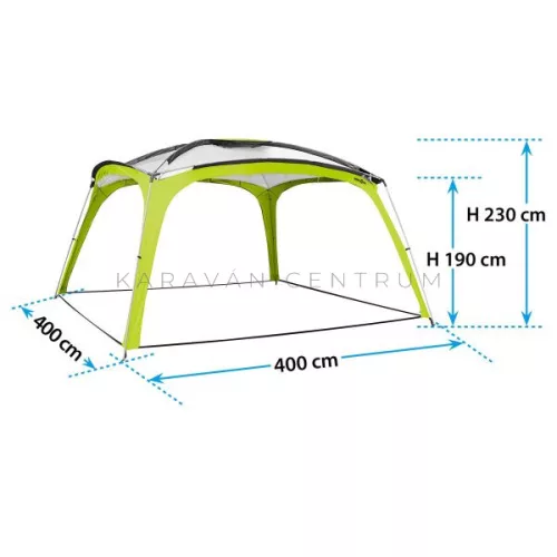 Brunner Medusa II pavilon 4 oldalfallal 4 x 4 m, zöld