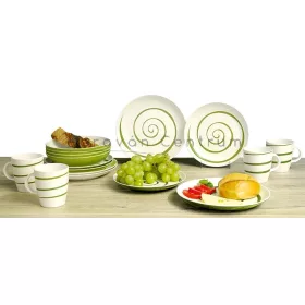 Gimex Classic Line Twist 16 db-os étkészlet, zöld