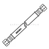 GOK MD gáztömlő G ¼ LH-ÜM x G ¼ LH-ÜM -  80 cm, gumi