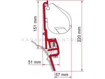 Fiamma F35/F43/F45 adapter VW T4 Brandrup - 98655Z011