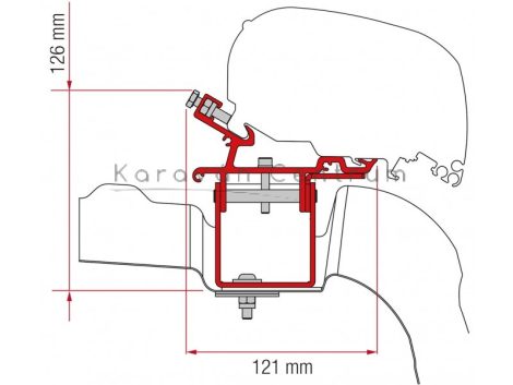 Fiamma F80/F65 adapter - Crafter, MAN, 2017-től