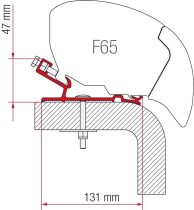 Fiamma F65/F80 adapter - Hymer 340 cm