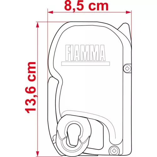 Fiamma F45S Titanium előtető 300 cm Royal grey, VW T5/T6