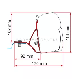 Fiamma F45 adapter - Talento 16-, NV300 16-, Trafic 14-