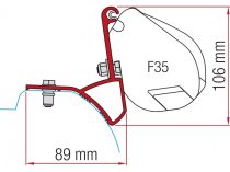 Fiamma F35 Pro adapter - Renault Trafic, Opel Vivaro 2015-