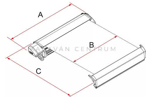 Fiamma F80S fehér előtető, 290 cm Royal grey