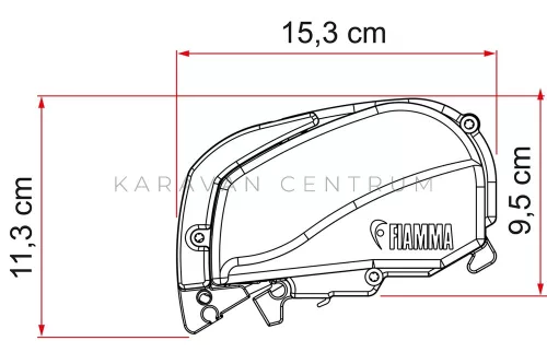 Fiamma F80S fehér előtető, 290 cm Royal grey