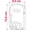 Fiamma F45S Deep Black előtető 300 cm Royal grey, VW T5/T6