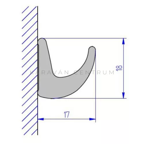 Thule esővíz-elvezető gumiprofil, 550 cm
