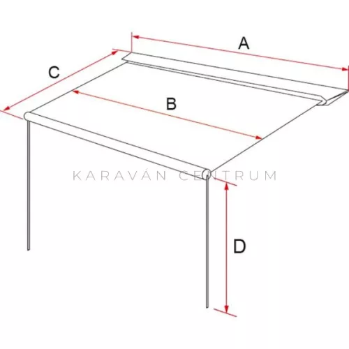Fiamma CaravanStore EVO előtető 320 cm Royal grey