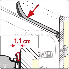 Fiamma Rain Guard F45 tömítőgumi S, 350 cm