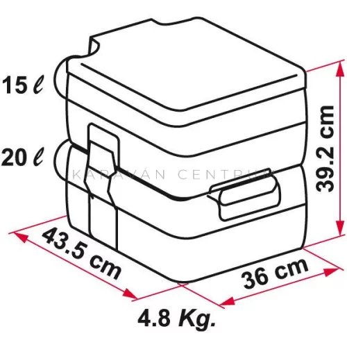 Fiamma BI-POT 39 hordozható WC