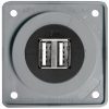 Berker Integro USB töltő csatlakozó 2 x USB-A, szürke Berker Integro USB töltő csatlakozó 2 x USB-A, szürke
