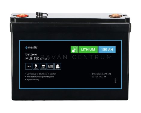 Mestic MLB-150 smart lítium-vasfoszfát akkumulátor 150 Ah