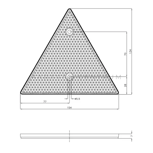Jokon DR 106-3 fényvisszaverő prizma, piros