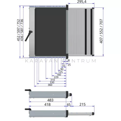 Thule Slide-Out Step G2 12V kihúzható lépcső, 400 mm