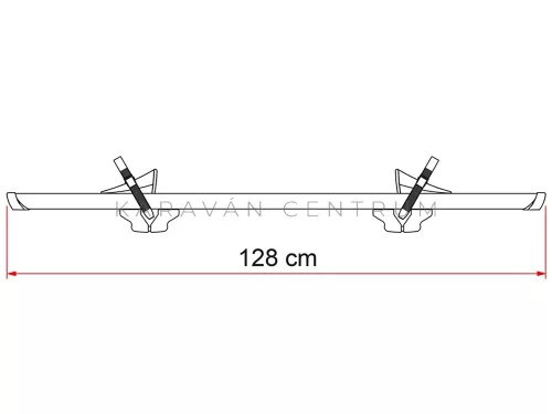 Fiamma Rail Premium S Fat Bike kerékpártartó sín, alu-fekete