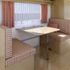 FAWO középen felhajtható asztalláb 675 mm, barna
