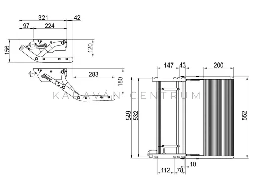 Thule Single Step V10 manuell 550 lépcső