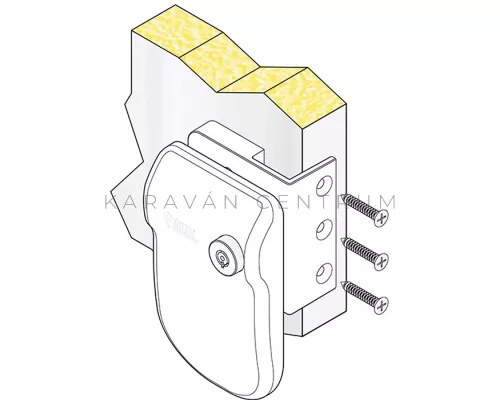 Fiamma Safe Door Frame 3 biztonsági zárszett, szürke