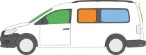 HTD Jubilee 9 rétegű thermopaplan szett, VW Caddy hátsó