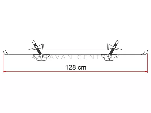 Fiamma Rail Premium S kerékpártartó sín, fekete