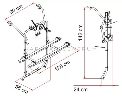 Fiamma Carry-Bike kerékpártartó - VW T5 felnyíló ajtós