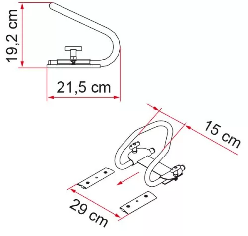 Fiamma Moto Wheel Chock R hátsó kerékrögzítő