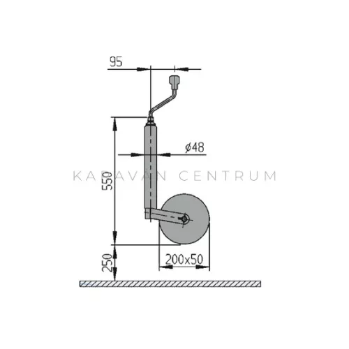 AL-KO Pinstop 150 orrkerék, ø 200 x 50 mm, 150 kg