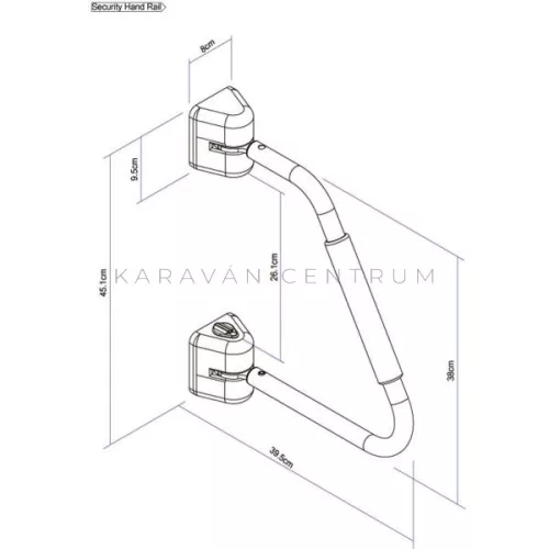 Thule Security Handrail zárható kapaszkodó
