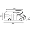 Camper Cover 12M Design alkóvos lakóautó téli-nyári védőponyva, 550 cm